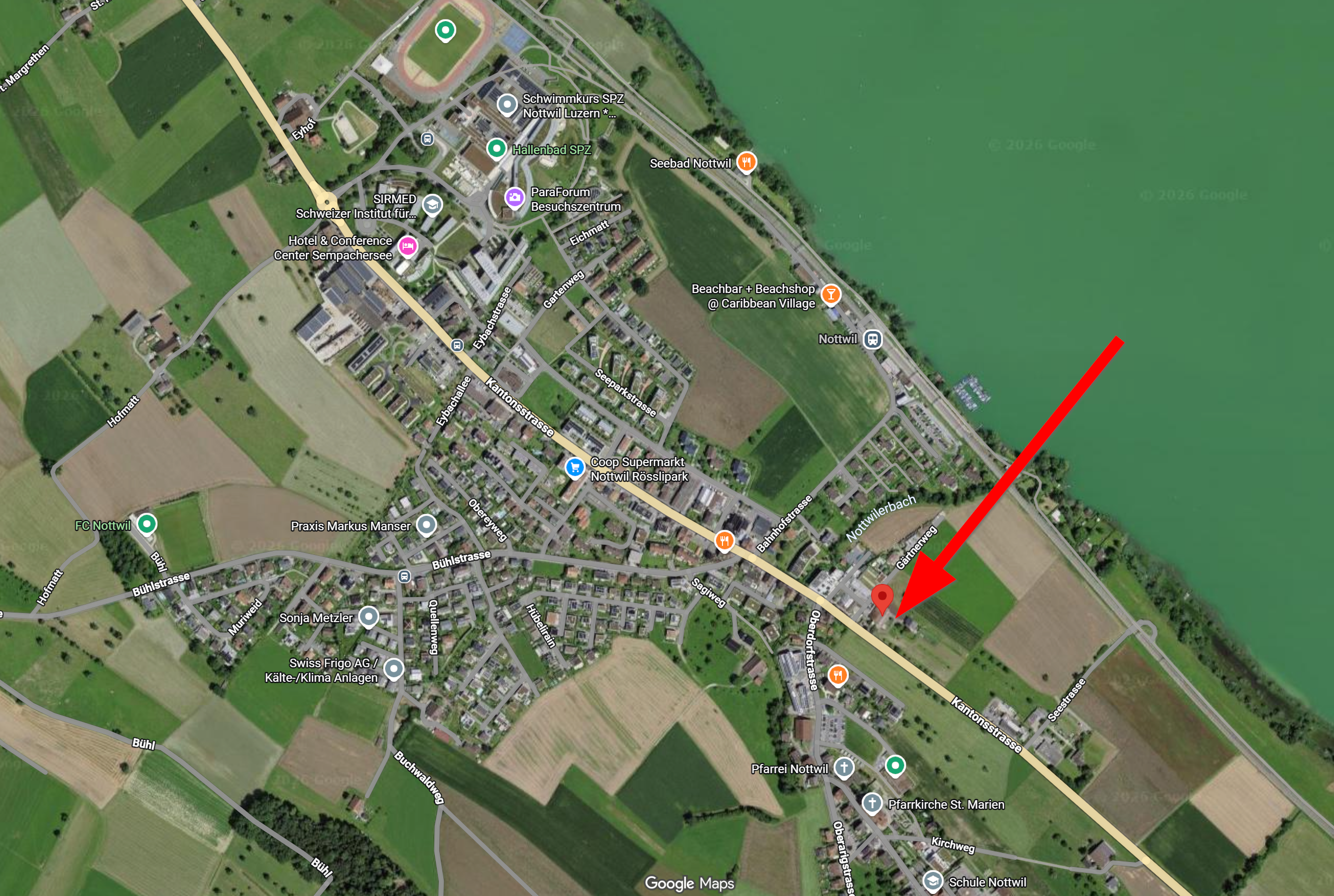 Karte: Standort Sidlerhof Nottwil
